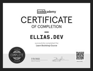 Bootstrap Course Certificate